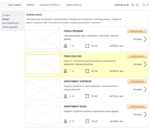 Makieta podstrony z wyborem pokoi