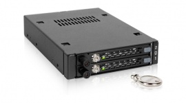 Icy dockToughArmor EX MB492SKL-B - metalowa kieszeń z zamkiem i śrubą LIFESTYLE, IT i technologie - ICY DOCK MB492SKL-B wspiera dyski HDD/SSD SAS/SATA z prędkością 6 Gbps i jest wstecznie kompatybilny z dyskami i hostami 3 Gbps. MB492SKL-B mieści dwa dyski w jednej 3,5” zatoce, czyniąc go idealnym rozwiązaniem dla SFF.
