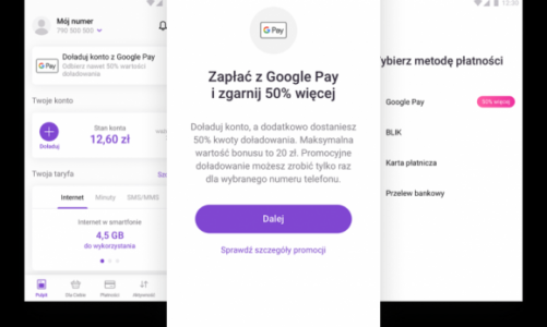 Doładuj konto w aplikacji Play24 z Google Pay i odbierz bonus od Play