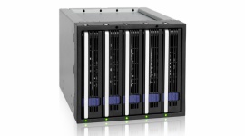 Icy Dock FatCage MB155SP-B - obudowa RAID na 5 dysków LIFESTYLE, IT i technologie - Icy Dock FatCage MB155SP-B to 5-dyskowa obudowa RAID na dyski SATA, która zajmuje jedynie trzy zatoki 5,25".