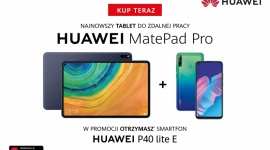 Huawei MatePad Pro, tablet do pracy mobilnej, teraz w nowej, atrakcyjnej ofercie LIFESTYLE, IT i technologie - Od 14 do 26 kwietnia najnowszy flagowy tablet Huawei MatePad Pro dostępny będzie w atrakcyjnej ofercie – będzie można kupić go w zestawie ze smartfonem Huawei P40 lite E za dodatkowe 1 zł.
